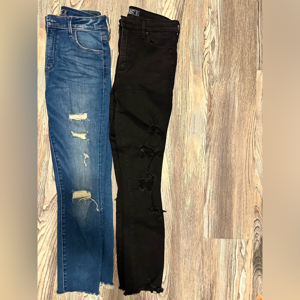 Two pairs of size 27/4 Abercrombie jeans women